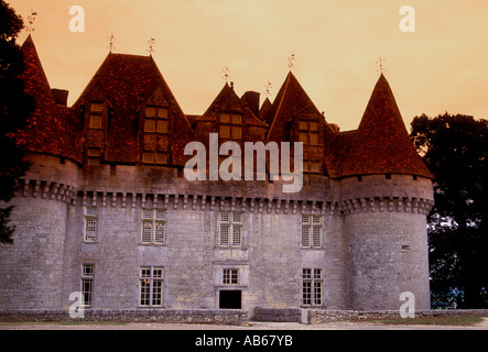 Chateau Monbazillac Monbazillac, Schloss, französisches Chateau aus dem 16. Jahrhundert, im Stil der Renaissance Schloss, Dorf, Monbazillac, Dordogne, Frankreich, Europa Stockfoto