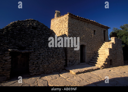 Trockenmauern Borie, Trockenmauern Bories, Borie, Bories, rock Hütte, Dorf, Dorf Gordes, Gordes, Vaucluse, Frankreich, Europa Stockfoto