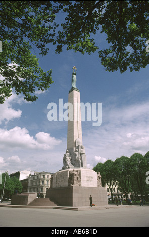 Das Freiheitsdenkmal Riga Lettland Stockfoto