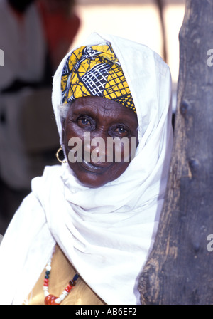 Binte Kinta die ältesten bekannten Verwandter von der berühmten Kunta Kinta in der gambischen Dorf Juffure in Gambia Westafrika Stockfoto