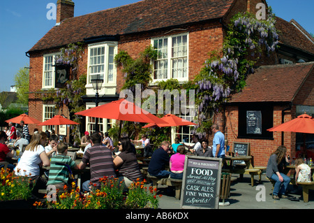 Den Stift und Pergament Gastwirtschaft Stratford-upon-Avon Warwickshire England UK Stockfoto