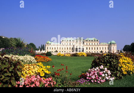 Das Barockschloss Belvedere Museum, Wien, Österreich Europa Stockfoto