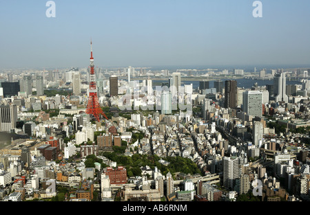 JPN, Japan, Tokyo: Blick aus dem Observatin-Deck von Roppongi Hills Mori Tower, Tokyo City View. Stockfoto