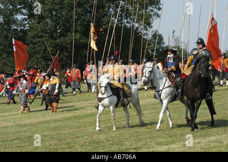 Die Sealed Knot nachspielen im englischen Bürgerkrieg Stockfoto