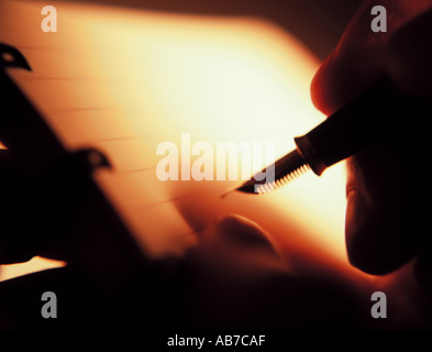 Stift und Papier Stockfoto
