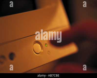 Computer einschalten Stockfoto