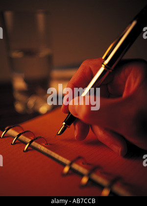 Stift und Papier Stockfoto