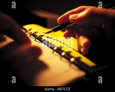 Stift und Papier Stockfoto
