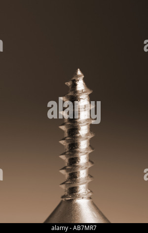 Metallschraube Detail mit abgestuften Hintergrund Stockfoto