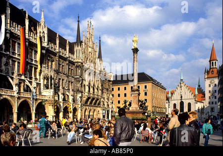 Rathaus Neustadt Halle Marienplatz München München Bayern Bayern Stockfoto