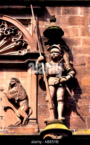 Schloss Heidelberg Neckar historische Stadt Schloss Schlossbrücke Württemberg zu überbrücken, Neckar Fluss Burg, Ritter,, Fort, str Stockfoto
