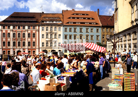 Deutschland Deutsch Meißen Stadtmarkt Stockfoto