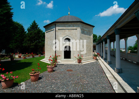 Die Außenseite des turbe Grab des Osmanischen bektaschi Dichter hurufi - Bektashi Derwisch Gül Baba auf rozsadomb mecset Straße im Bezirk Budapest Ungarn Stockfoto