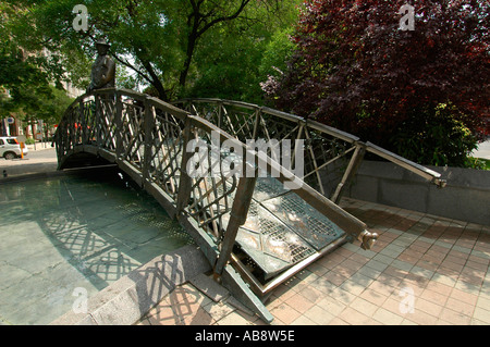 Imre Nagy, Statue, ein ungarischer kommunistischer Politiker zu Vertanuk Tere (Platz der Märtyrer) in Budapest Ungarn war Stockfoto