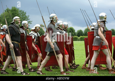 DEU Deutschland Xanten Romans Festival in der archäologische Park historischen Show des täglichen Lebens der normalen Menschen und militärisches personal Stockfoto