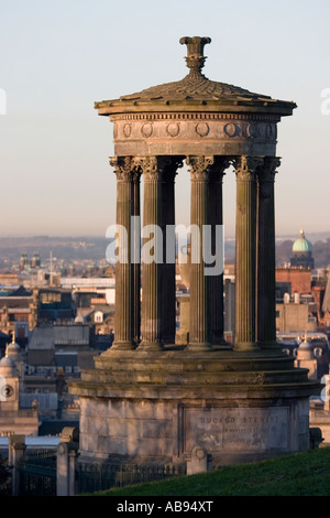 Dugald Stewart Monument auf dem Calton Hill, Edinburgh, Schottland Stockfoto