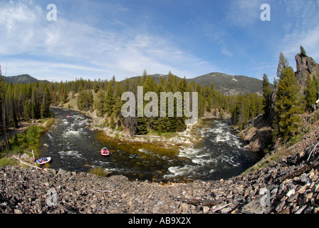 Idaho Middle Fork des Salmon River Rafting auf der mittleren Gabel von der Salmon River ist ein aufregendes Abenteuer Stockfoto