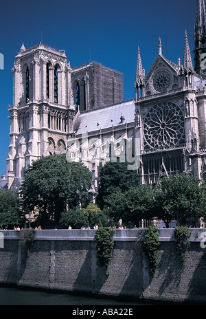 Kathedrale Notre Dame im Sommer Paris Frankreich EU Europa Stockfoto