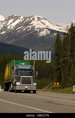 LKW auf der Autobahn Stockfoto