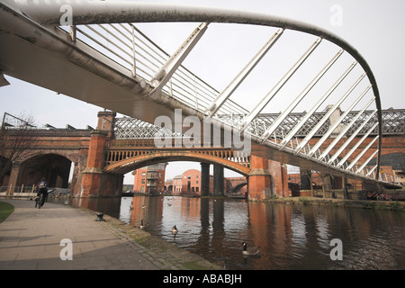 Krämerbrücke, Bridgewater Canal Castlefield, Manchester, UK Stockfoto