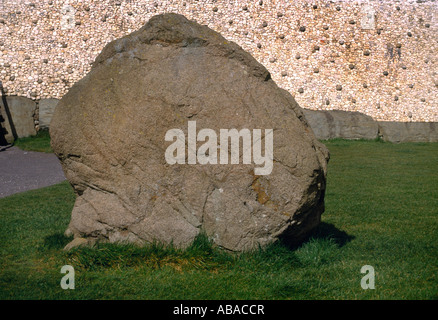 County Meath Irland Newgrange Prähistorische Stätte Curbstone Stockfoto