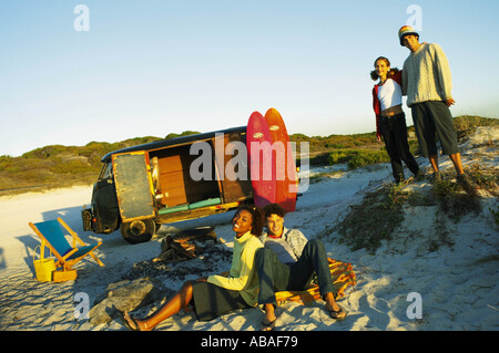 Menschen am Strand Stockfoto