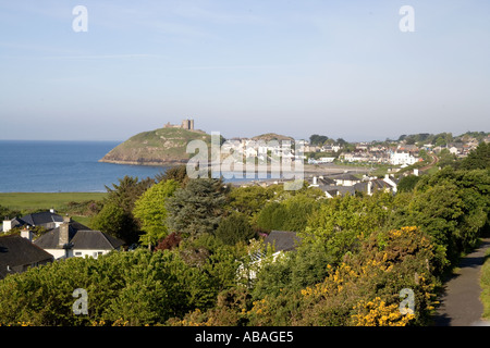 Criccieth-Castle-Nord-Wales an Frühlingsmorgen, North wales Stockfoto