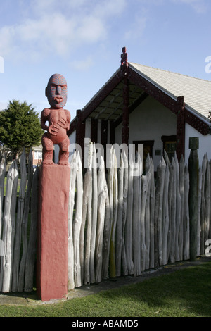 Maori Dorf New Zealand Stockfoto