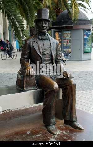 Hans Christian Andersen Skulptur in der Stadt Málaga Zentrum Süd Spanien Europa EU Stockfoto