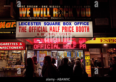 Leicester Square Box Office Stockfoto