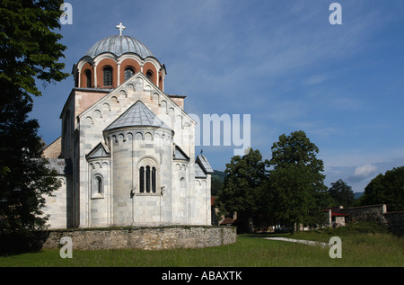 Marmor-Kirche der Heiligen Jungfrau (Bogorodicina Crkva) im Kloster Studenica, Serbien Stockfoto