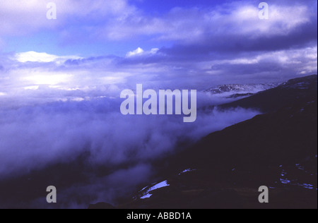 Gipfel der Aonach Mor, Scottish Highlands, Schottland, UK Stockfoto