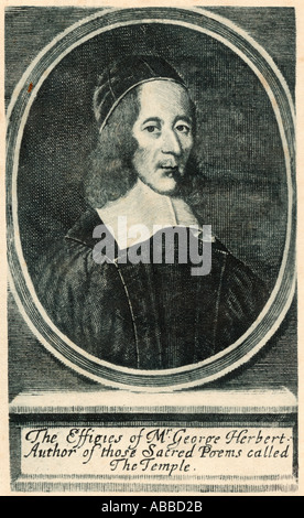 George Herbert, 1593 - 1633. Walisisch - geborene Dichter, Redner Priester und metaphysischen Dichter. Stockfoto