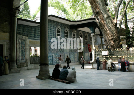 EYÜP ENSARI GRAB, BESTANDTEIL DER EYÜP-MOSCHEE-KOMPLEX, ISTANBUL, TÜRKEI Stockfoto