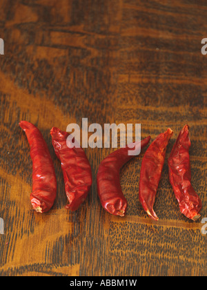 Rote Chilischoten Stockfoto
