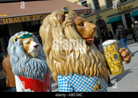 Oberen Bayern München Löwe bayerischen Löwen Stockfoto