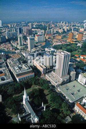 Blick über Singapur Stockfoto
