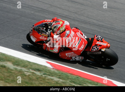 Italienische Loris Capirossi Reiten für das Ducati Marlboro Team in der 2007 Katalonien Moto GP, Barcelona, Barcelona, Spanien Stockfoto