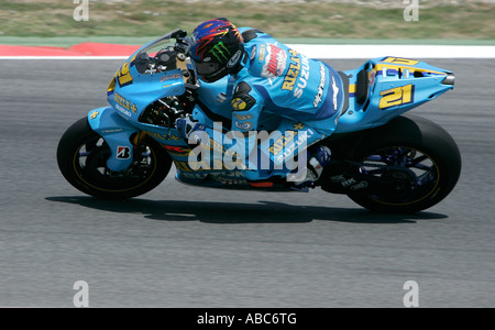 John Hopkins Reiten für das Rizla Suzuki MotoGP-Team in der 2007 Katalanisch Moto GP, Barcelona, Barcelona, Spanien Stockfoto