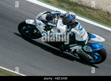 Shinya Nakano Reiten für das Konica Minolta-Team in der 2007 Katalanisch Moto GP, Barcelona, Barcelona, Spanien Stockfoto