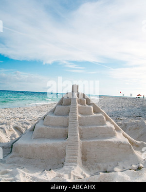 Maya-Sand Pyramide am Strand der Maya Rivera in Yucatan Mexiko Stockfoto