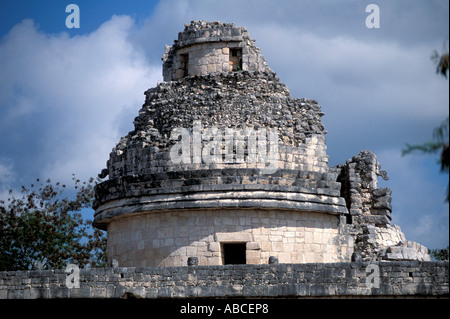 Mexiko Yucatan Chichen Itza Astronomie der Sternwarte Stockfoto