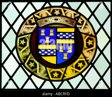 Eine feine aus Buntglas in die große Halle von Stirling Castle, Schottland. Stockfoto