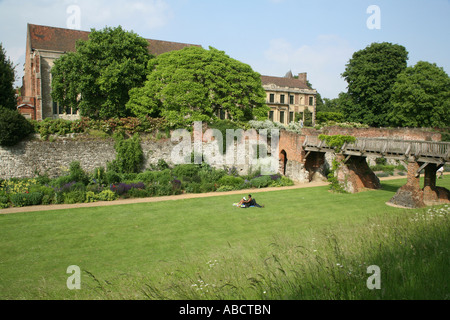 Gärten in Eltham Palace, London, England Stockfoto