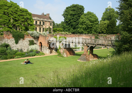 Gärten in Eltham Palace, London, England Stockfoto