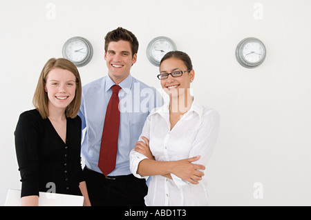 Porträt von drei Büroangestellte Stockfoto