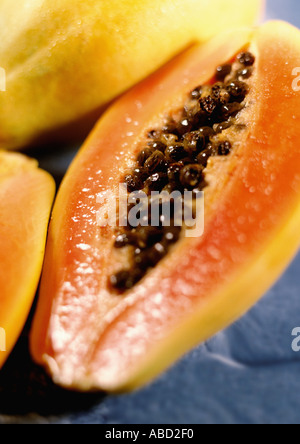 Das Innere der papaya Stockfoto