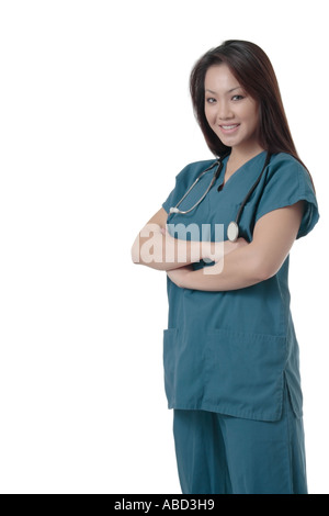 attraktive asiatische Krankenschwester Stockfoto