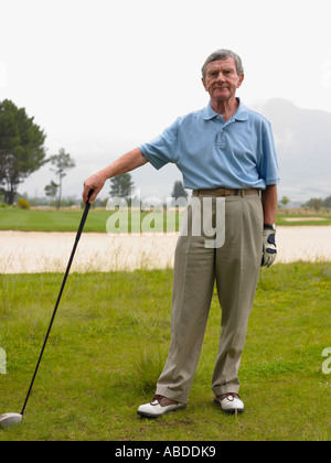 Senior golfer Stockfoto