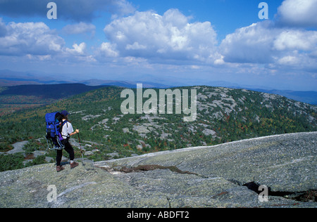 Marcy und Cadie, Blick nach Norden vom Mt Cardigan Alexandria NH Stockfoto